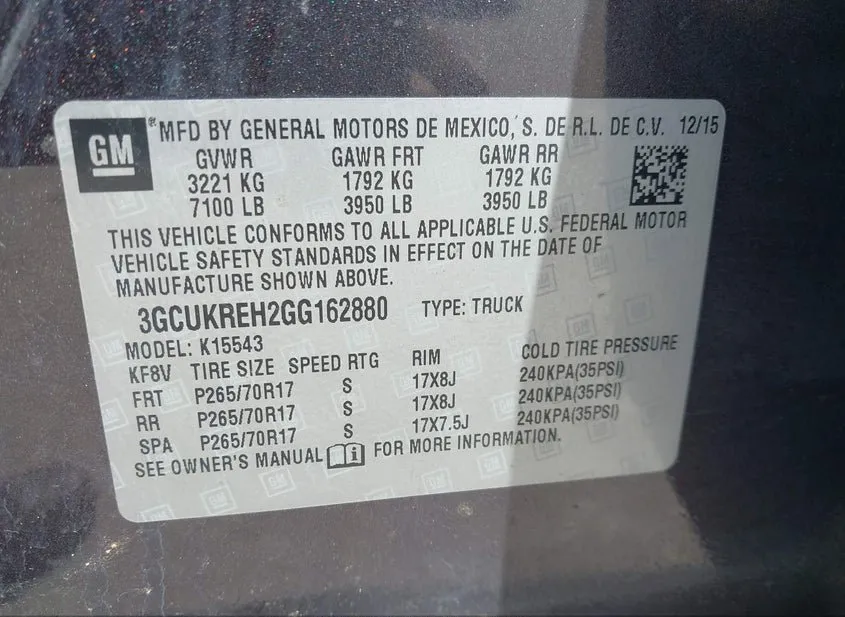 2016 CHEVROLET Silverado Used VIN 3GCUKREH2GG162880 – photo 17 2016 CHEVROLET Silverado Used VIN 3GCUKREH2GG162880 – photo 17