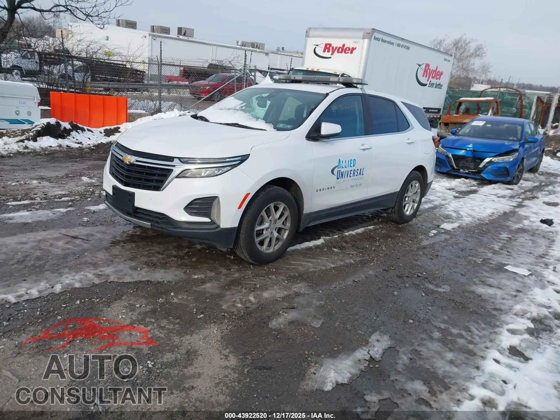 2022 CHEVROLET EQUINOX Damaged VIN 3GNAXUEV7NL218269 – rear exterior