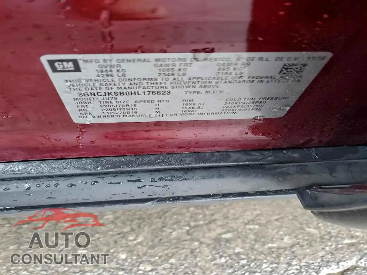 2017 CHEVROLET TRAX Damaged VIN 3GNCJKSB0HL176623 – photo 13 2017 CHEVROLET TRAX Damaged VIN 3GNCJKSB0HL176623 – photo 13