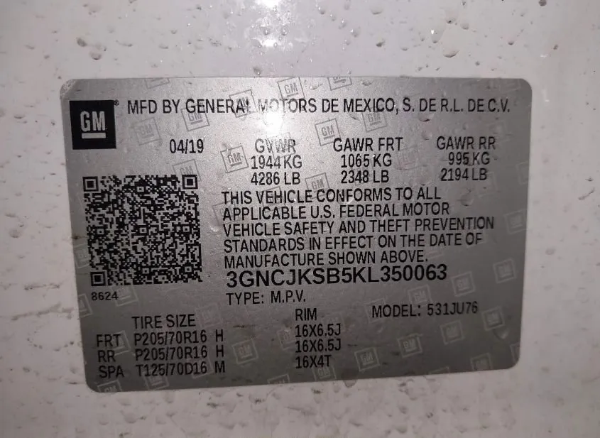 2019 CHEVROLET Trax Used VIN 3GNCJKSB5KL350063 – photo 18 2019 CHEVROLET Trax Used VIN 3GNCJKSB5KL350063 – photo 18