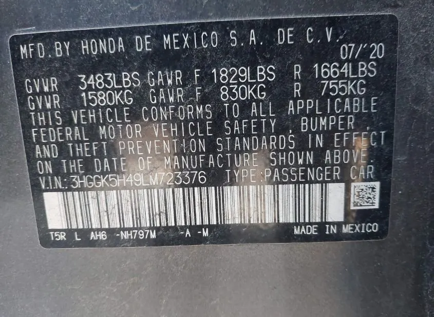 2020 HONDA Fit Used VIN 3HGGK5H49LM723376 – photo 17