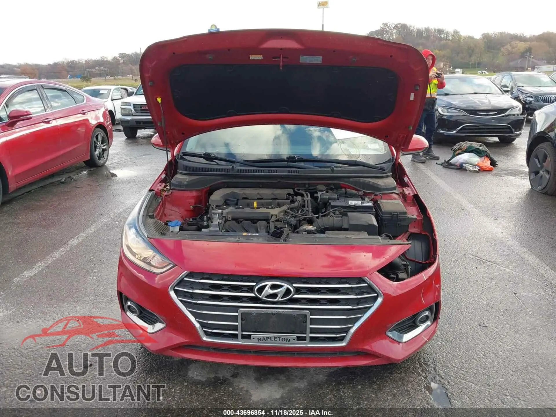 2020 HYUNDAI ACCENT Damaged VIN 3KPC24A61LE121438 – odometer reading