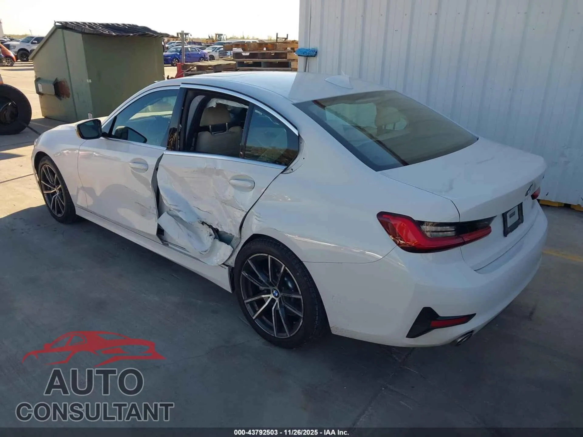 2021 BMW 330I Damaged VIN 3MW5R1J07M8B91098 – side profile