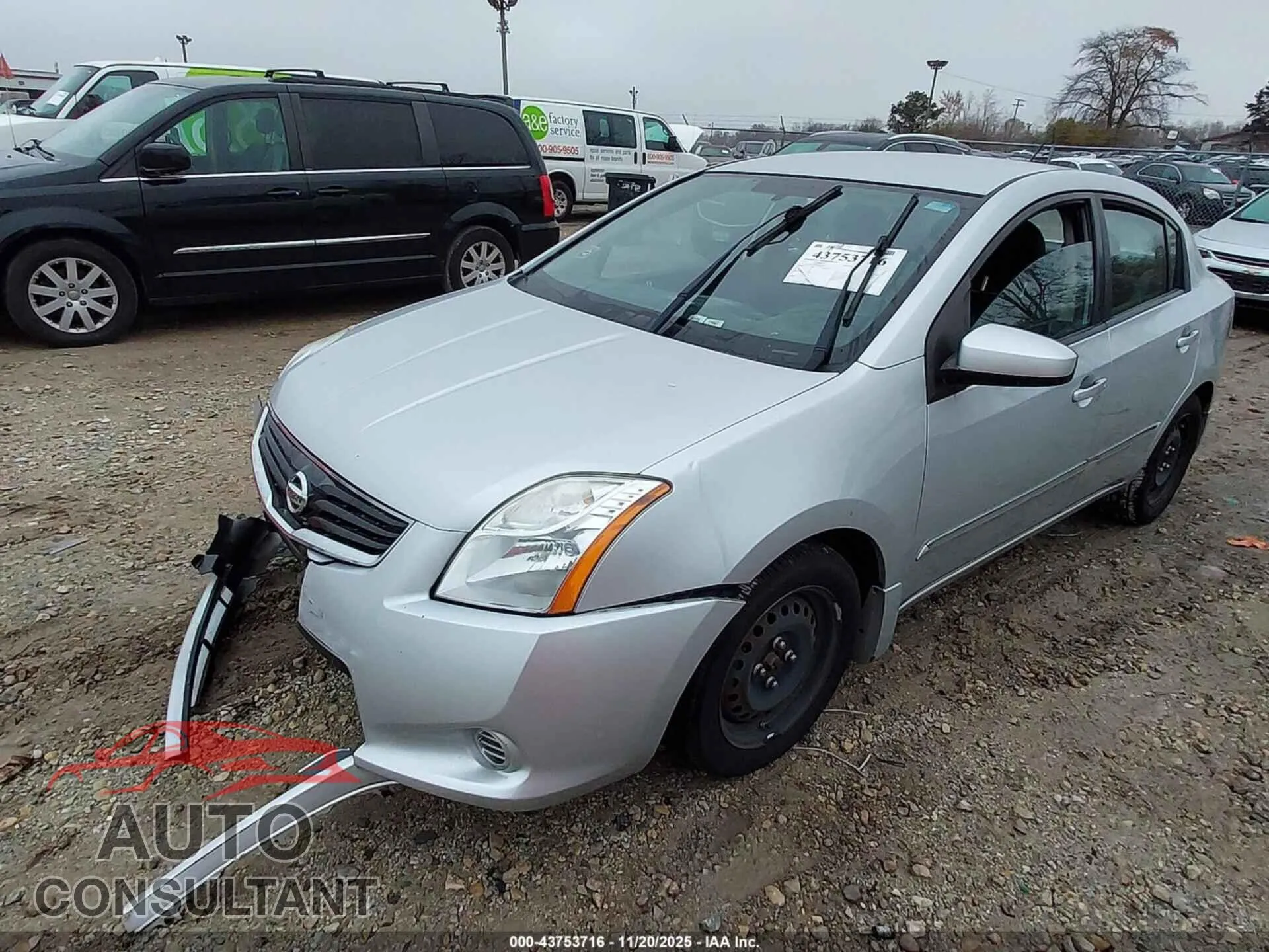 2012 NISSAN SENTRA Damaged VIN 3N1AB6AP5CL650398 – rear exterior