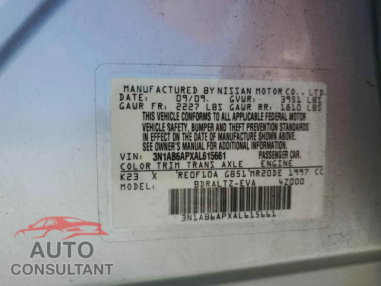 2010 NISSAN SENTRA Used VIN 3N1AB6APXAL615661 – photo 12