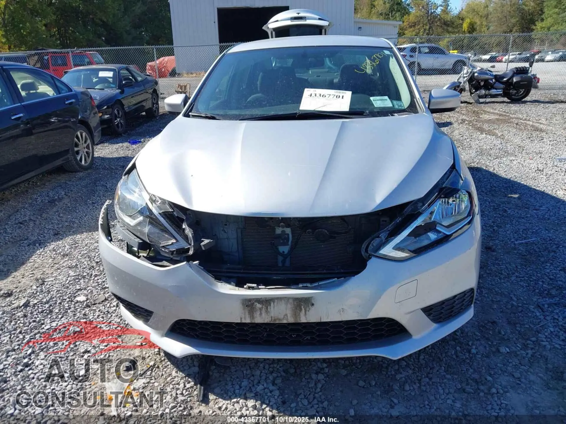 2016 NISSAN SENTRA Damaged VIN 3N1AB7AP0GL681585 – engine bay
