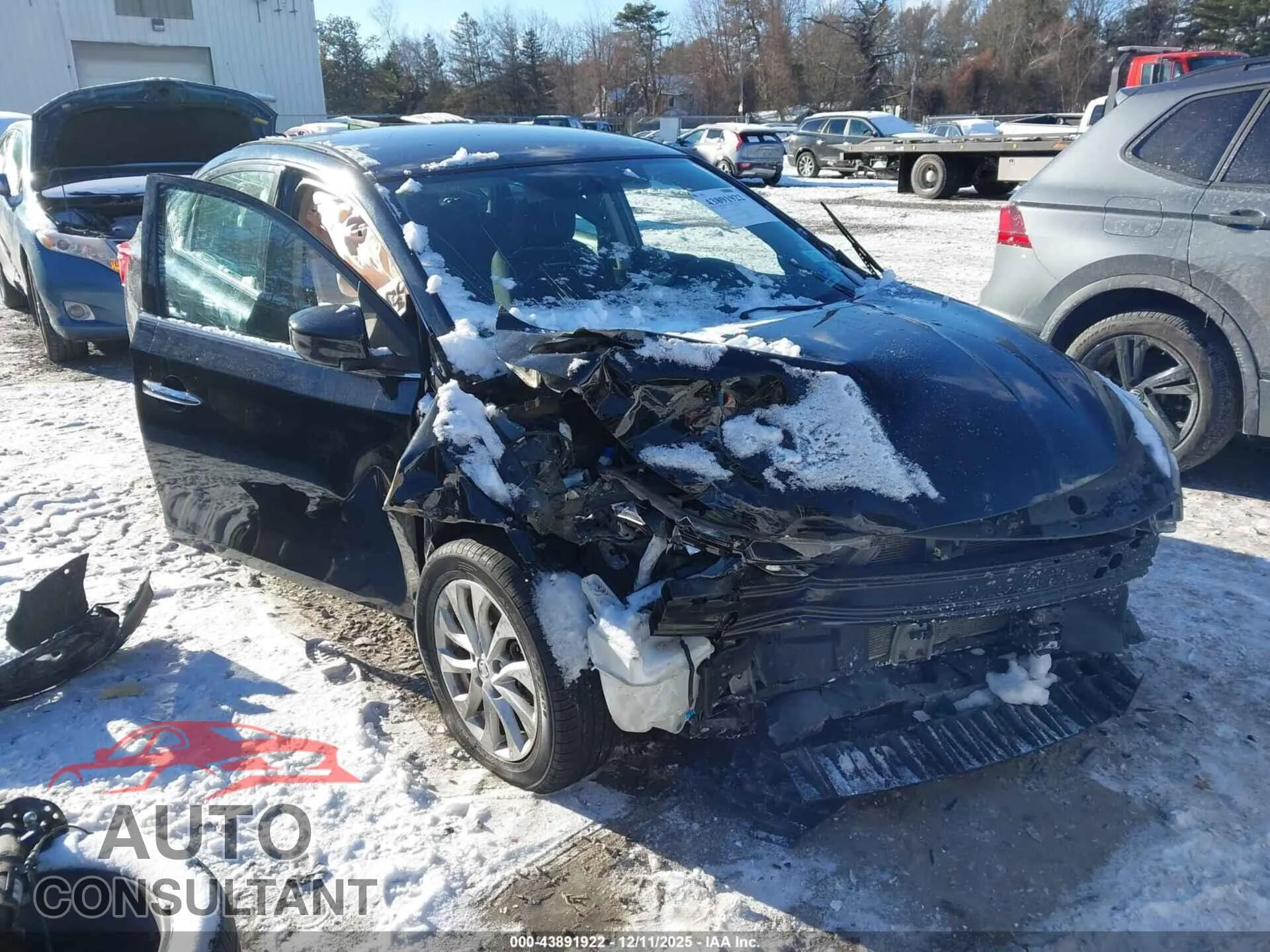 2018 NISSAN SENTRA Damaged VIN 3N1AB7AP3JY229477 – engine bay