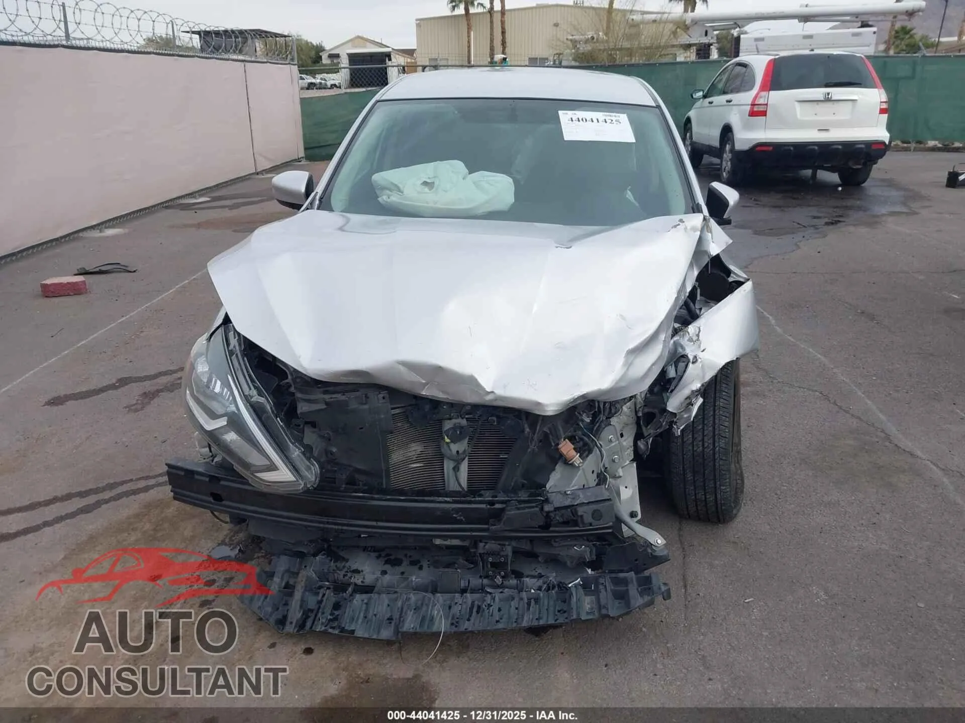 2019 NISSAN SENTRA Damaged VIN 3N1AB7AP3KY375816 – engine bay