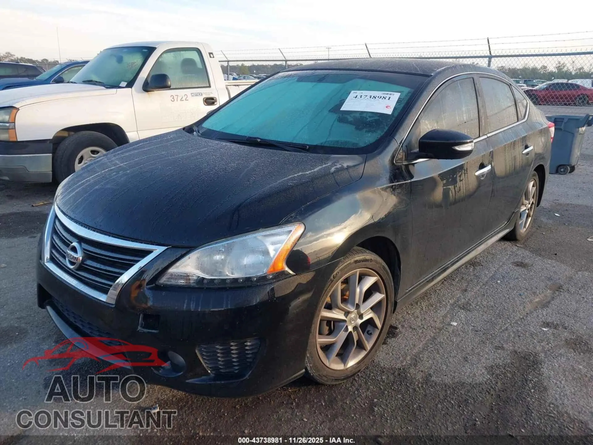 2015 NISSAN SENTRA Damaged VIN 3N1AB7AP5FY360935 – rear exterior