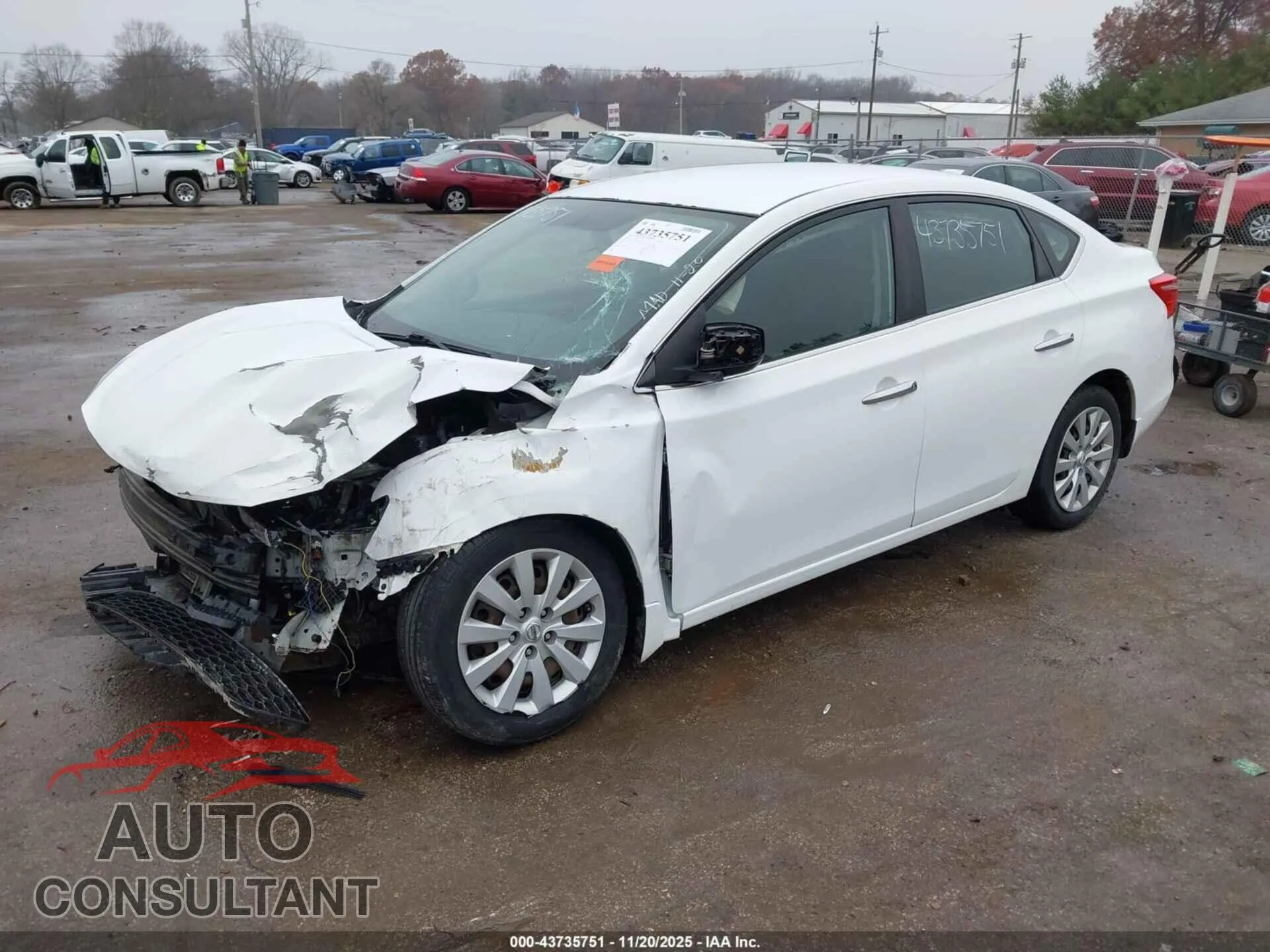 2016 NISSAN SENTRA Damaged VIN 3N1AB7AP6GY229854 – rear exterior
