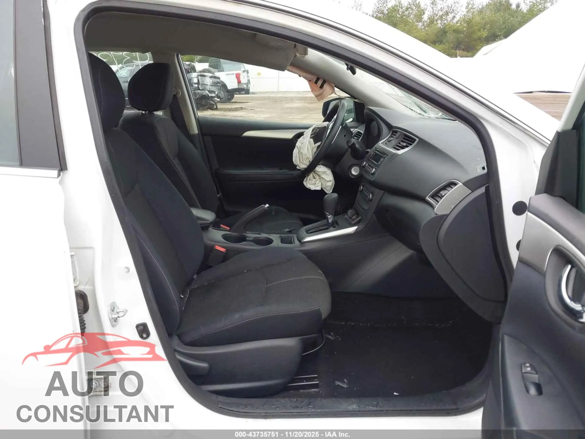 2016 NISSAN SENTRA Damaged VIN 3N1AB7AP6GY229854 – interior seats