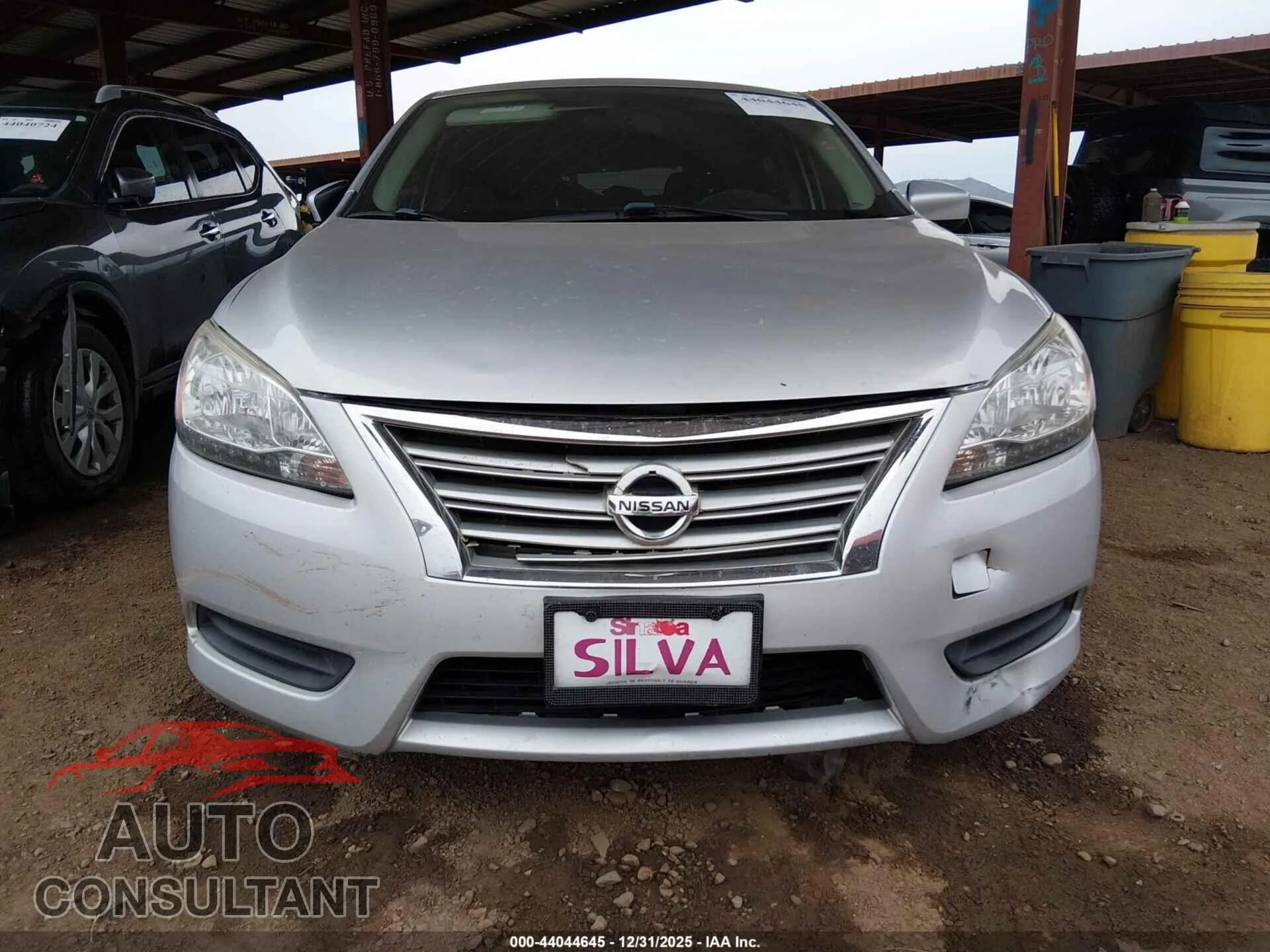 2014 NISSAN SENTRA Damaged VIN 3N1AB7AP8EL686398 – engine bay
