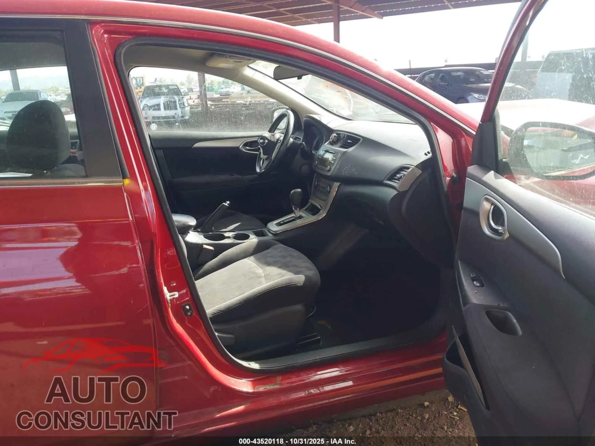 2013 NISSAN SENTRA Damaged VIN 3N1AB7AP9DL781227 – interior seats