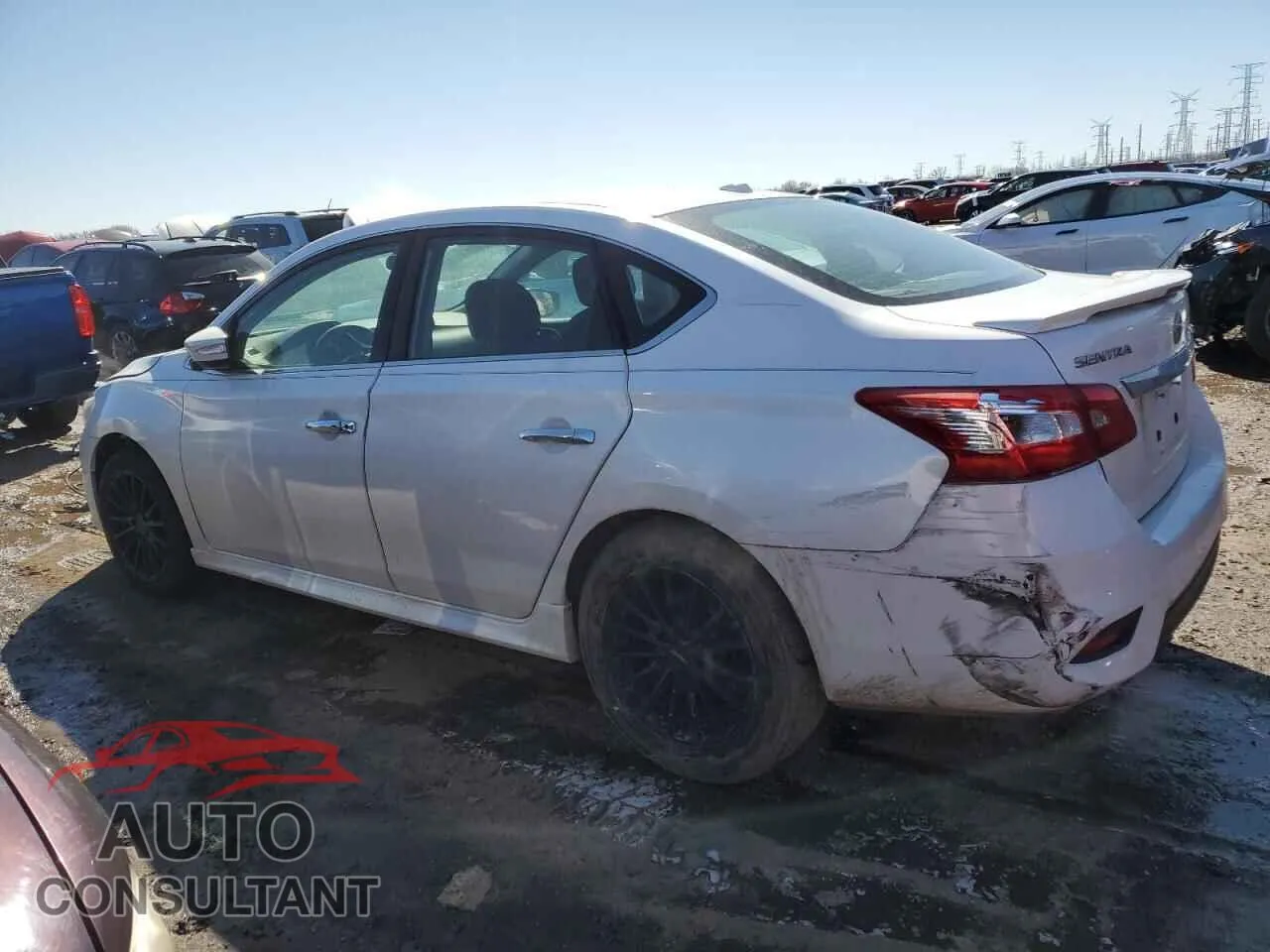 2017 NISSAN SENTRA Damaged VIN 3N1AB7AP9HY252806 – rear exterior