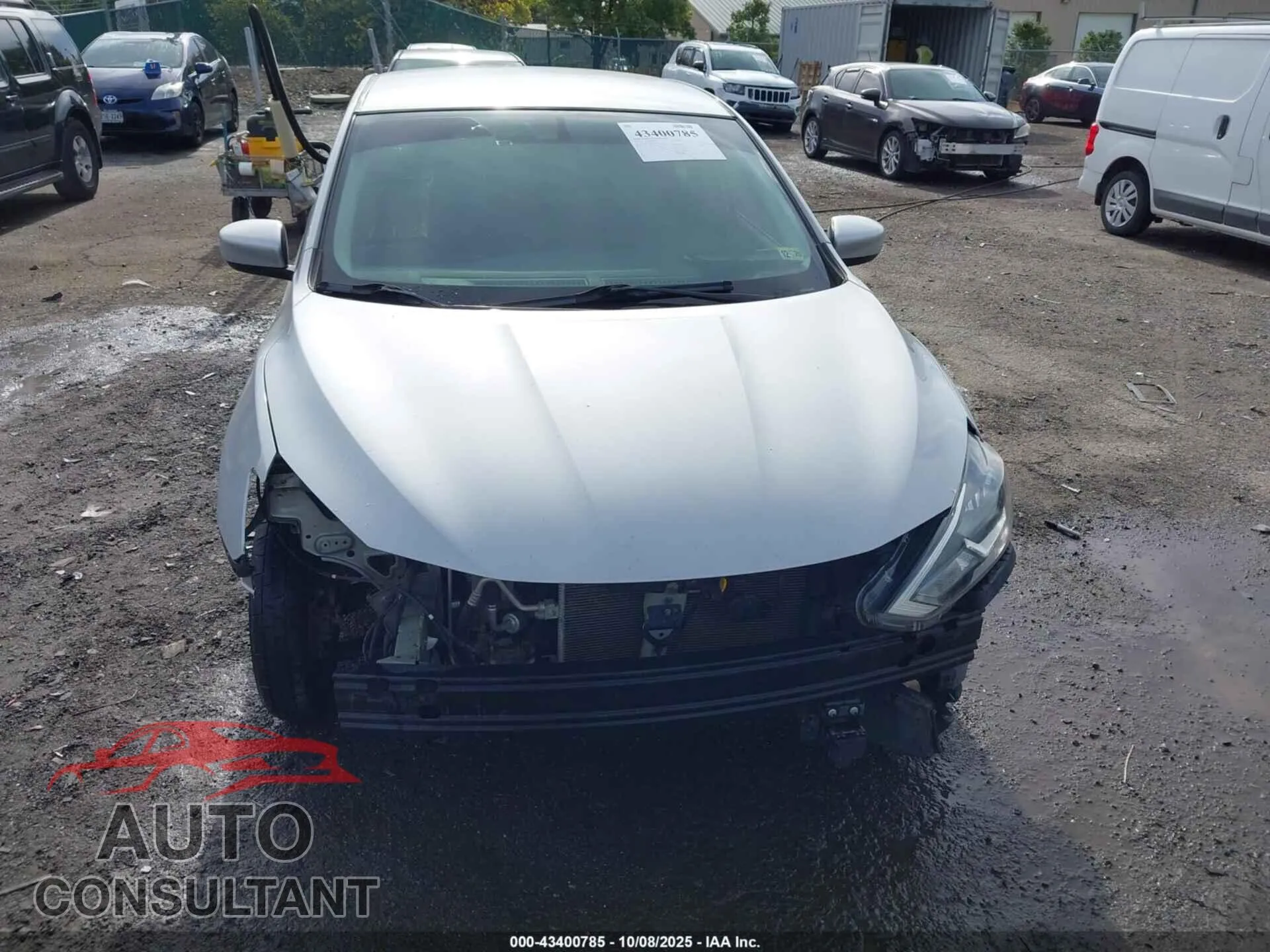 2019 NISSAN SENTRA Damaged VIN 3N1AB7AP9KY228108 – engine bay