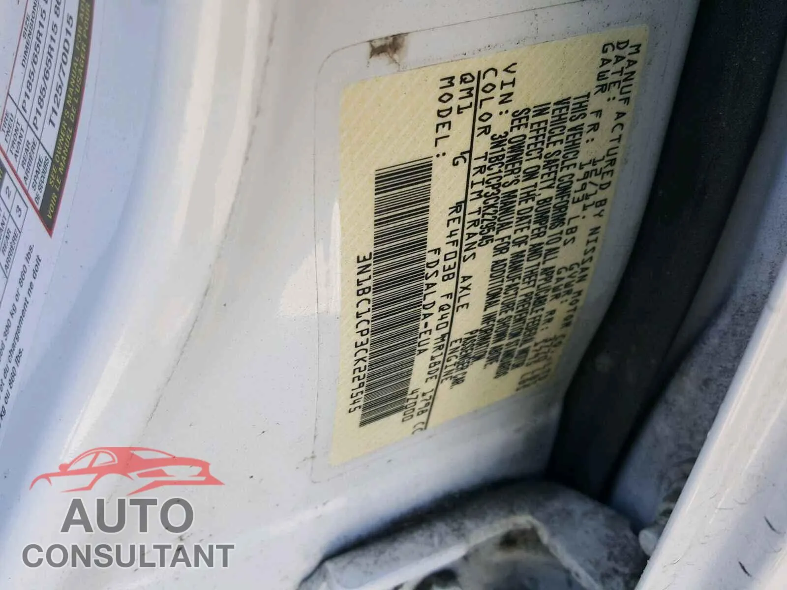 2012 NISSAN VERSA Damaged VIN 3N1BC1CP3CK229545 – odometer reading