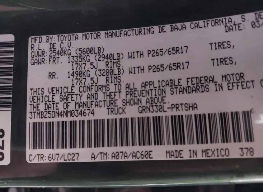 2022 TOYOTA Tacoma Used VIN 3TMBZ5DN4NM034674 – photo 14
