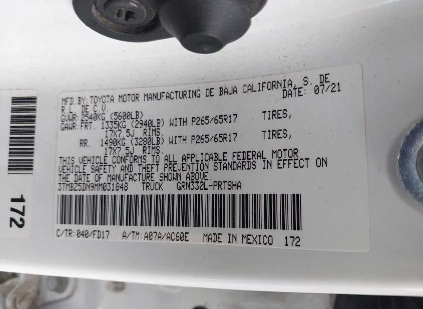 2021 TOYOTA Tacoma Used VIN 3TMBZ5DN9MM031848 – photo 25