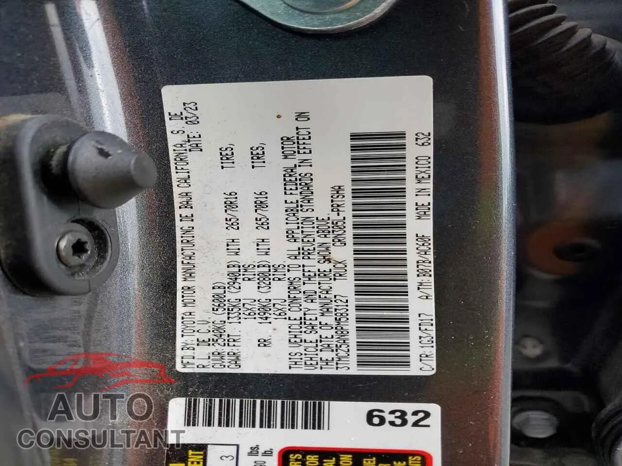 2023 TOYOTA TACOMA Damaged VIN 3TMCZ5AN8PM583127 – photo 13