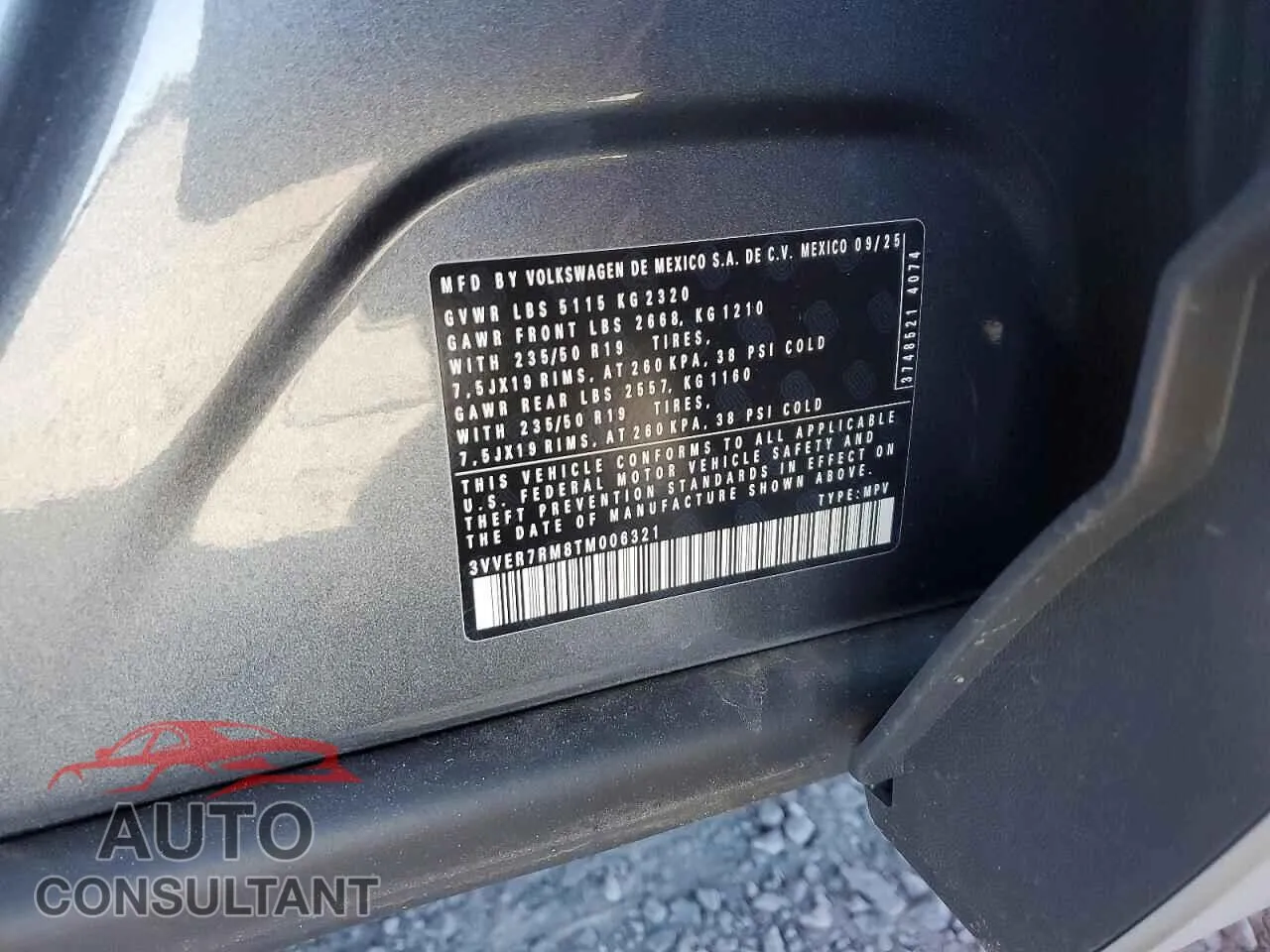 2026 VOLKSWAGEN TIGUAN Damaged VIN 3VVER7RM8TM006321 – photo 13