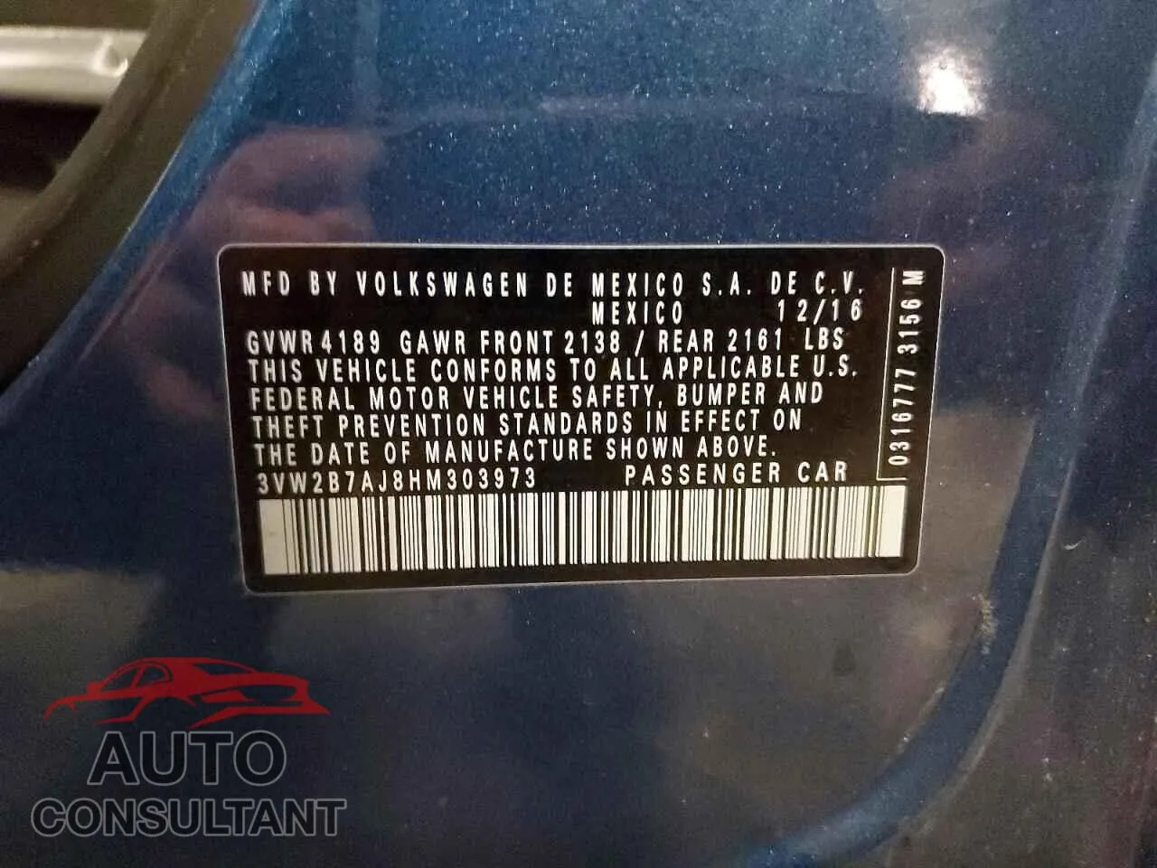 2017 VOLKSWAGEN JETTA Used VIN 3VW2B7AJ8HM303973 – photo 12