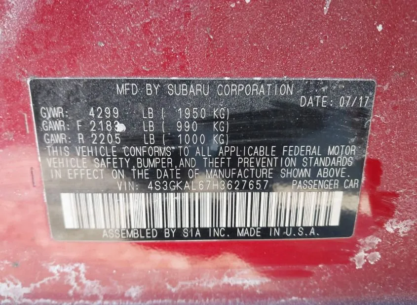 2017 SUBARU Impreza Used VIN 4S3GKAL67H3627657 – photo 15