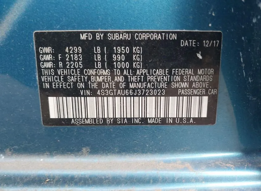 2018 SUBARU IMPREZA Used VIN 4S3GTAU66J3723023 – exterior detail