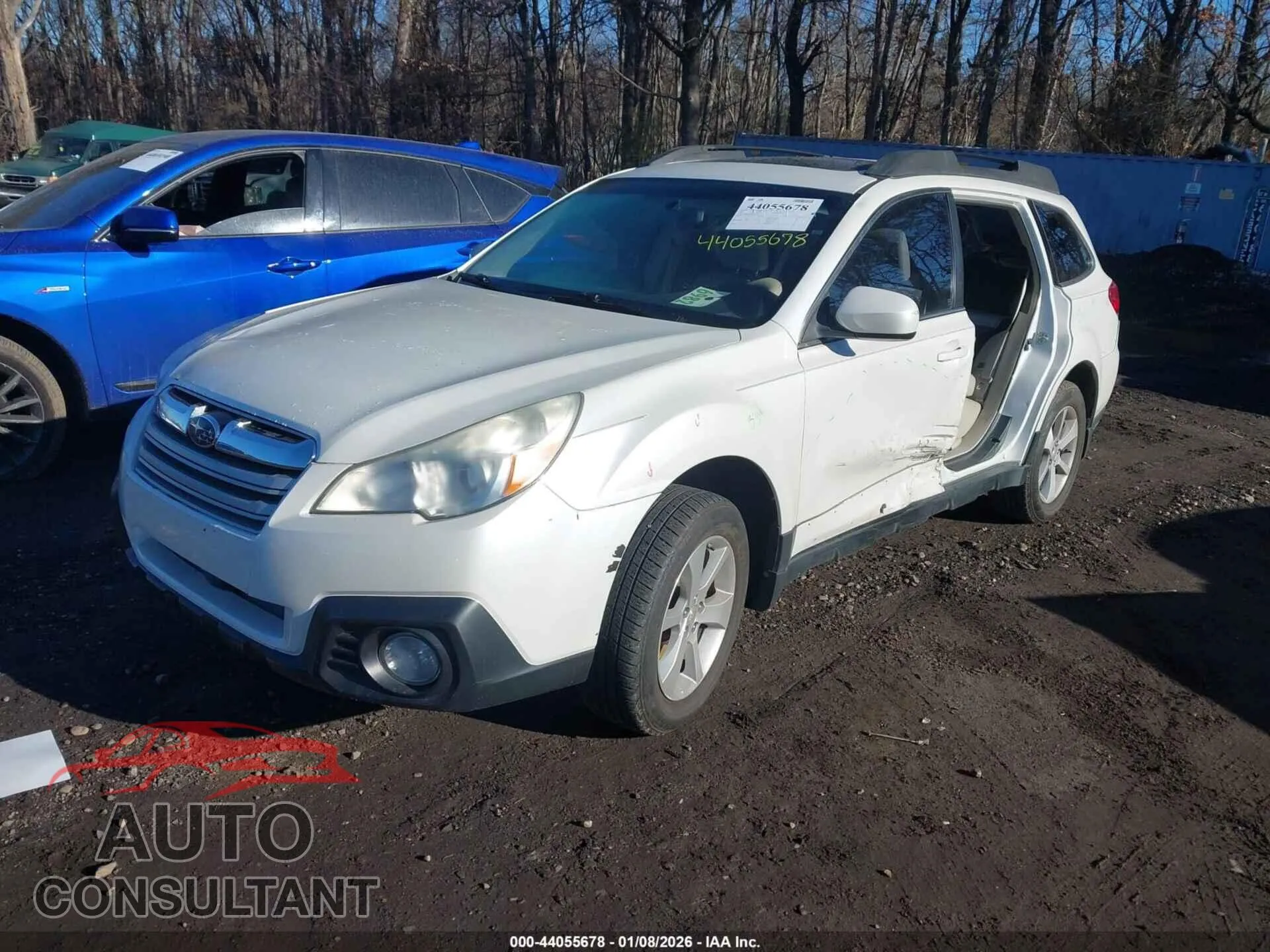 2013 SUBARU OUTBACK Damaged VIN 4S4BRBKC5D3275624 – rear exterior