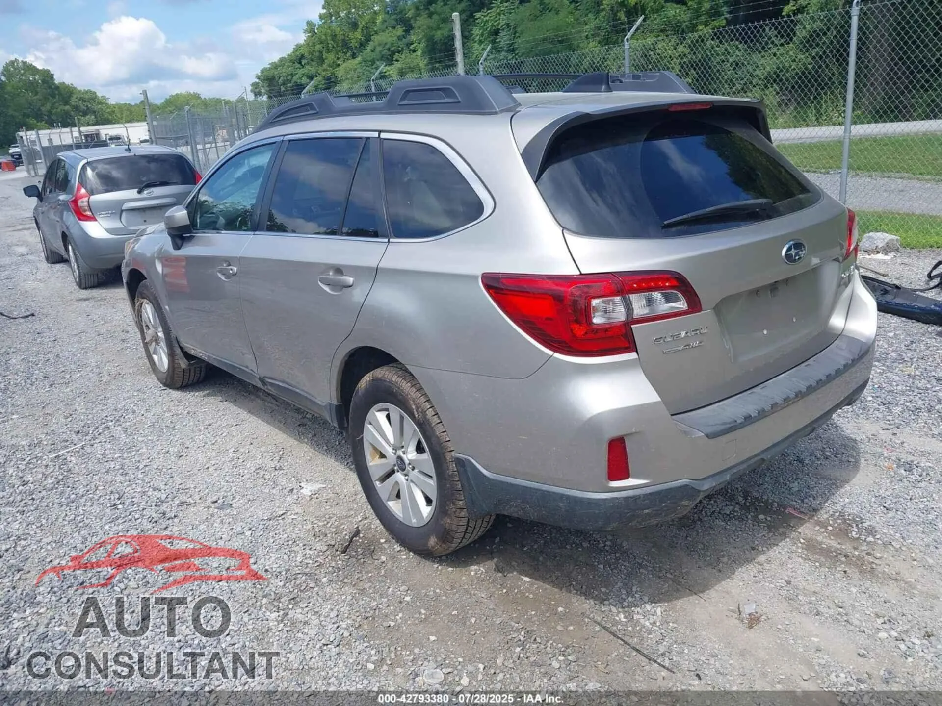 2016 SUBARU OUTBACK Damaged VIN 4S4BSBCCXG3250435 – side profile