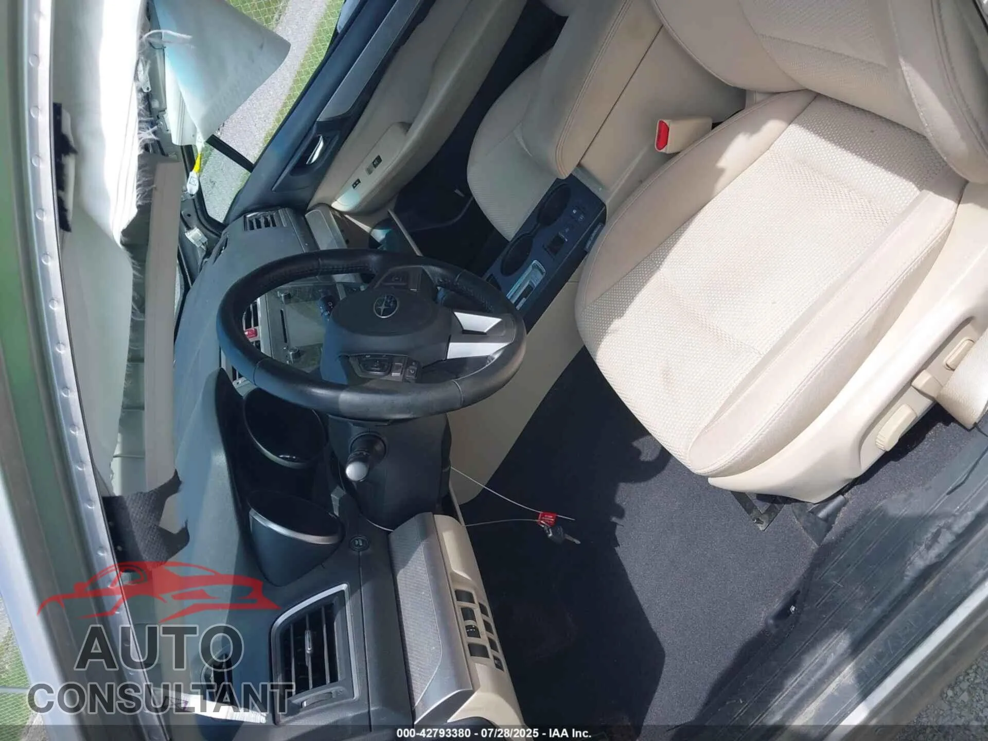 2016 SUBARU OUTBACK Damaged VIN 4S4BSBCCXG3250435 – interior seats