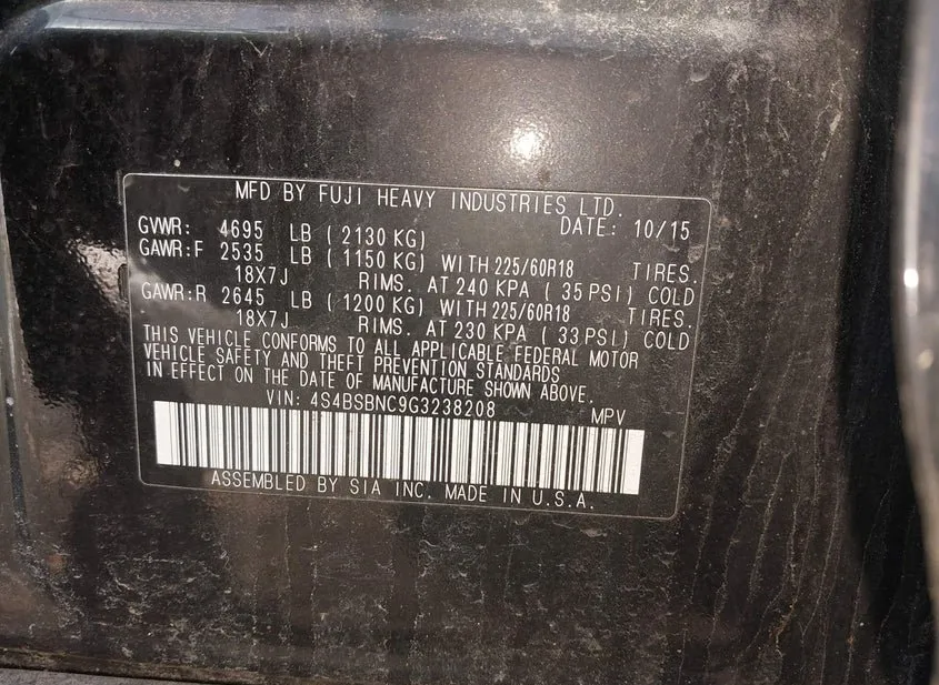 2016 SUBARU Outback Used VIN 4S4BSBNC9G3238208 – photo 13