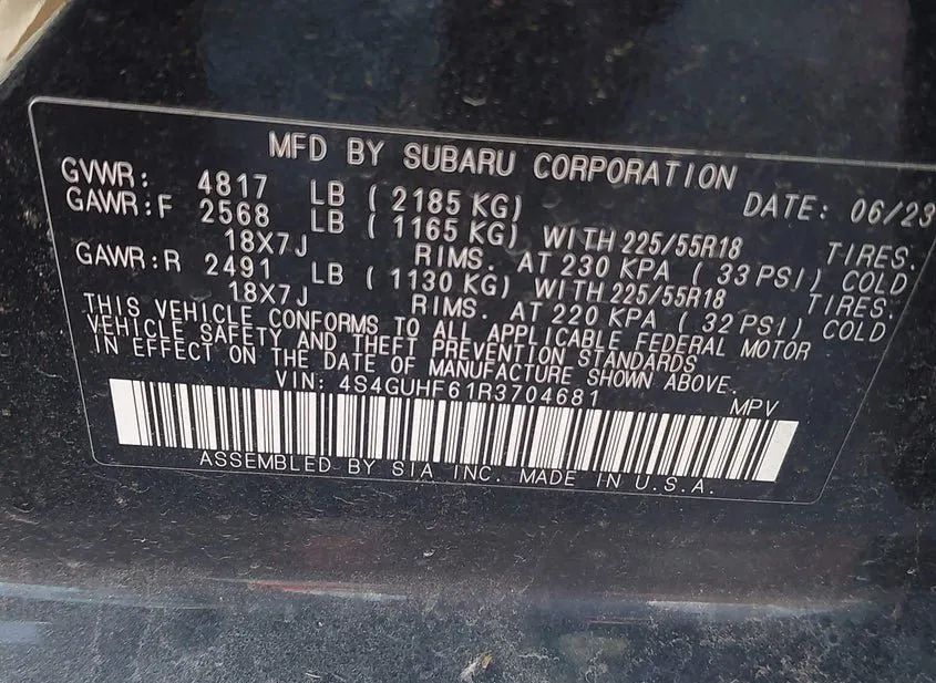 2024 SUBARU Crosstrek Used VIN 4S4GUHF61R3704681 – dashboard