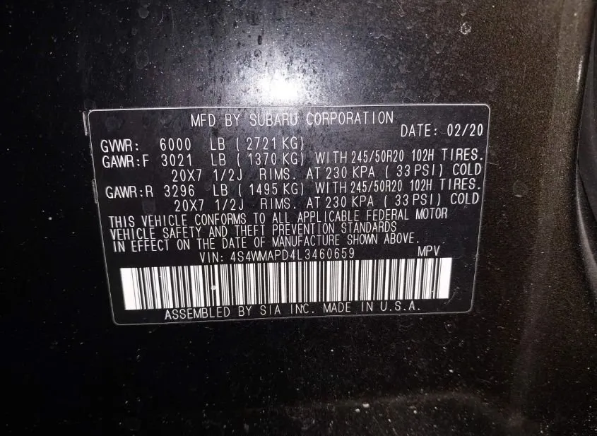 2020 SUBARU Ascent Used VIN 4S4WMAPD4L3460659 – photo 13