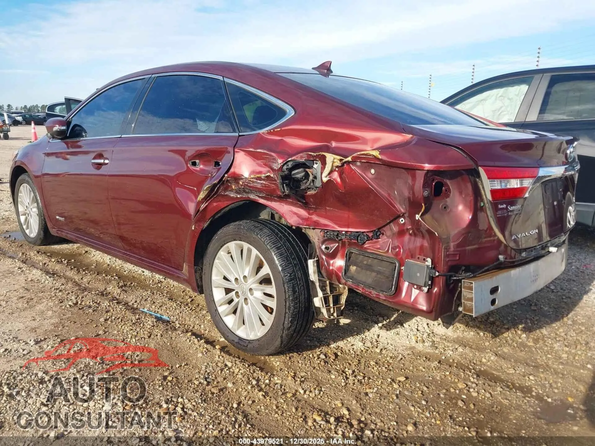 2014 TOYOTA AVALON HYBRID Damaged VIN 4T1BD1EB2EU032439 – side profile