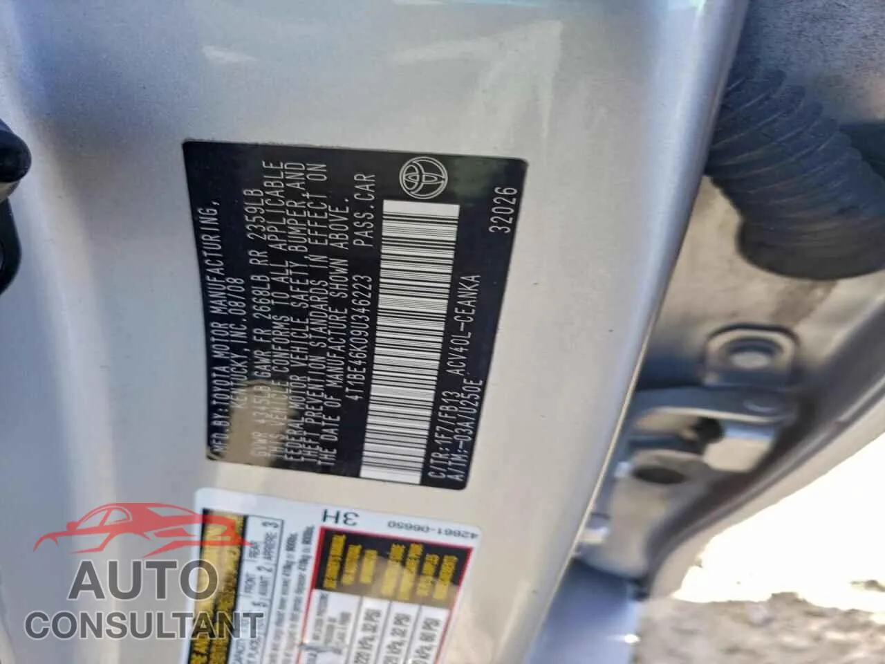 2009 TOYOTA CAMRY Used VIN 4T1BE46K09U346223 – photo 12