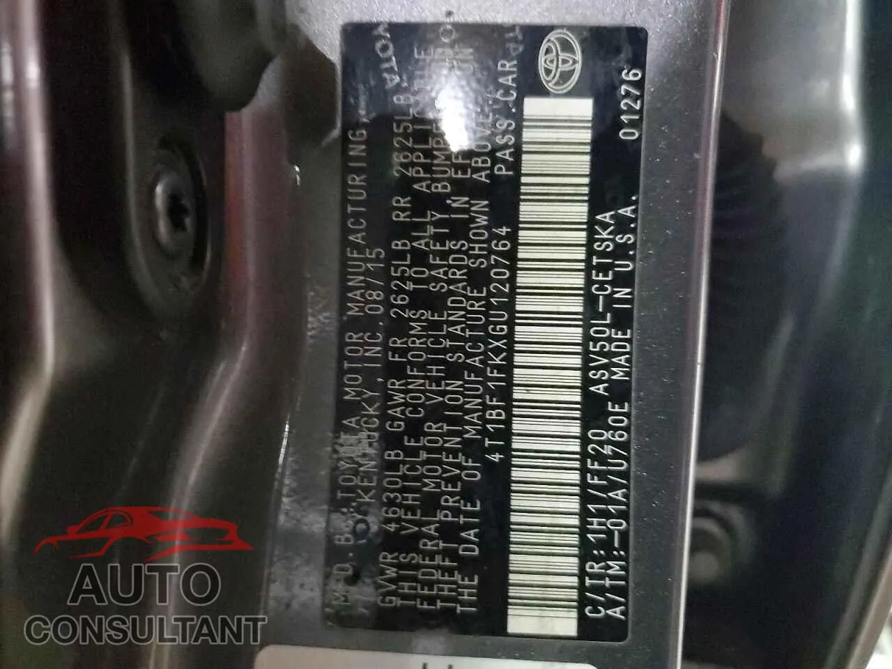 2016 TOYOTA CAMRY Damaged VIN 4T1BF1FKXGU120764 – photo 12