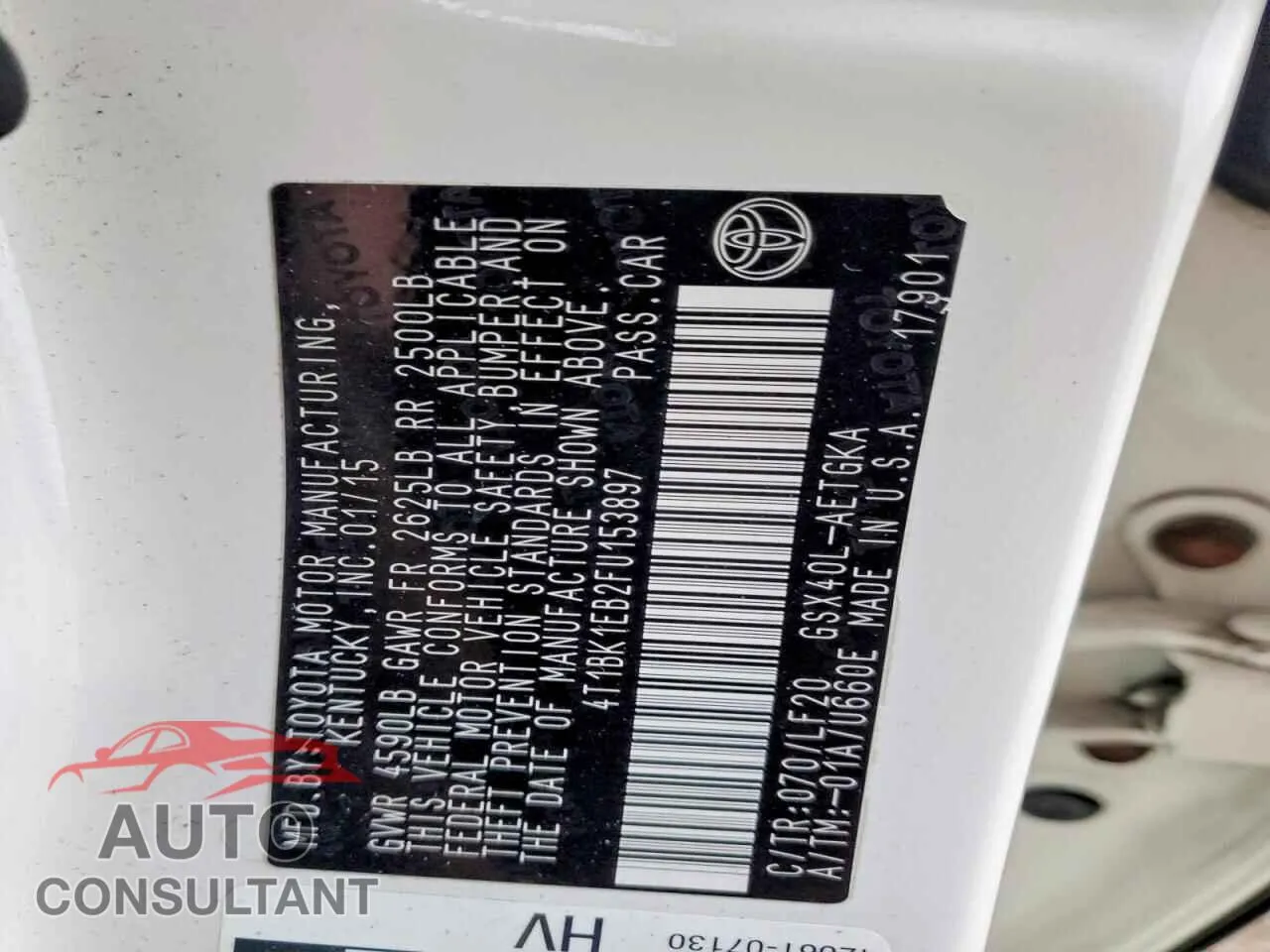 2015 TOYOTA AVALON Damaged VIN 4T1BK1EB2FU153897 – photo 12