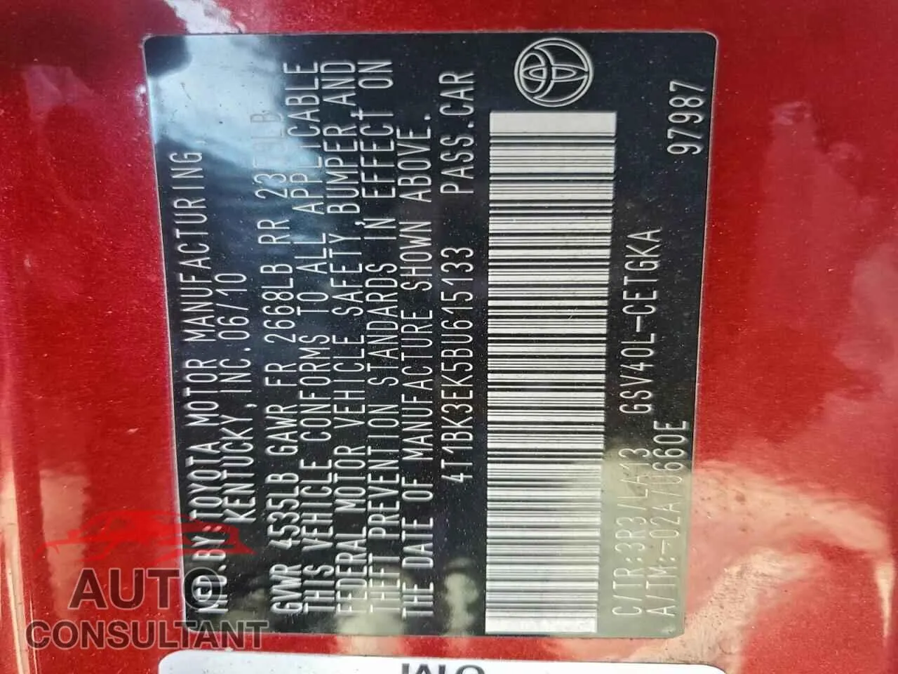 2011 TOYOTA CAMRY Damaged VIN 4T1BK3EK5BU615133 – photo 12