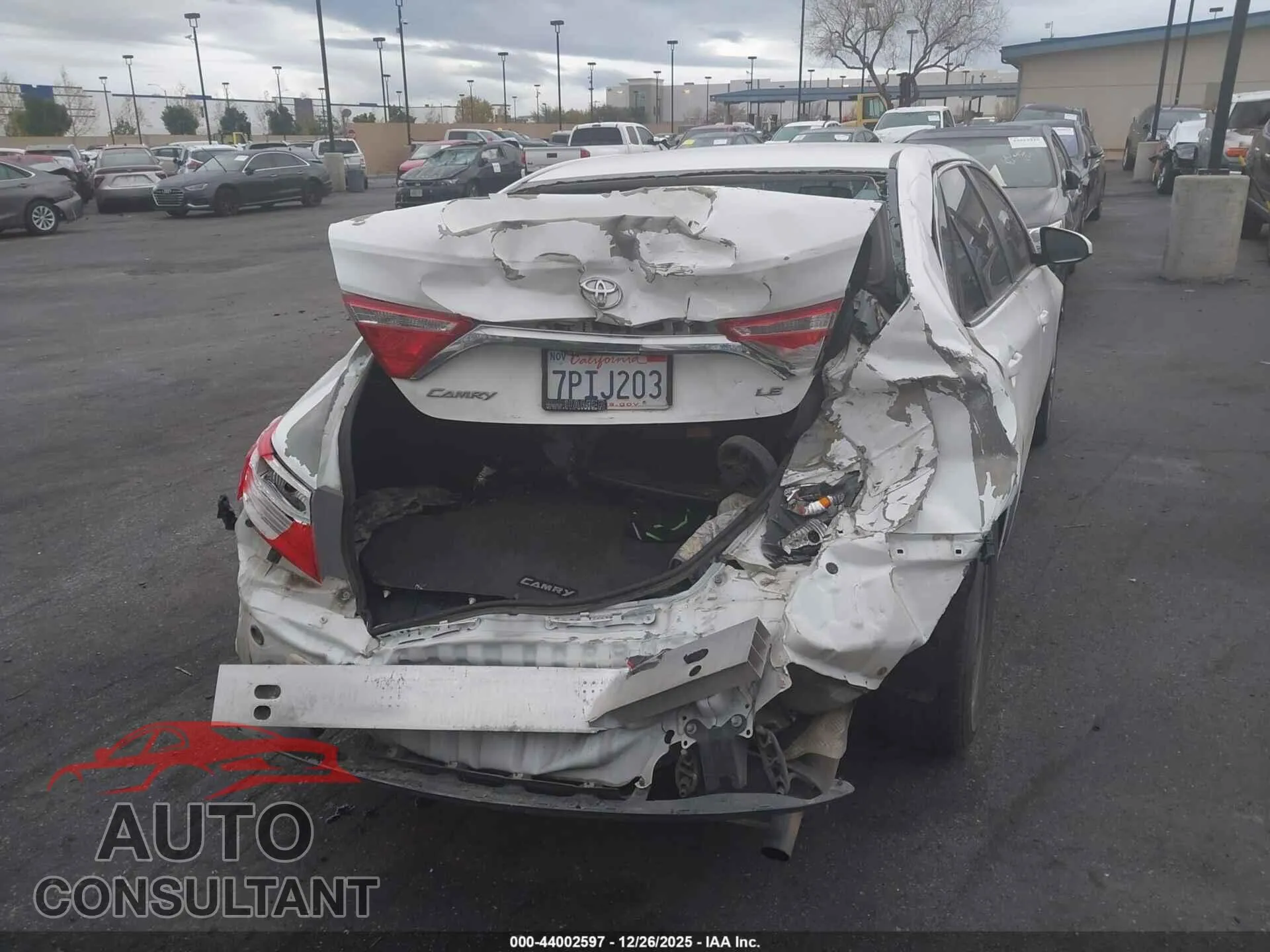2015 TOYOTA CAMRY Damaged VIN 4T4BF1FK3FR504700 – engine bay