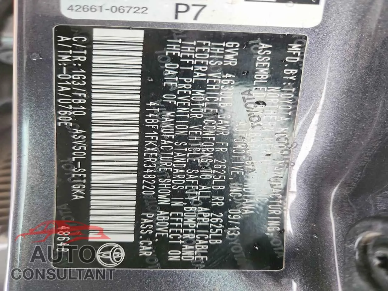 2014 TOYOTA CAMRY Damaged VIN 4T4BF1FKXER348220 – photo 12
