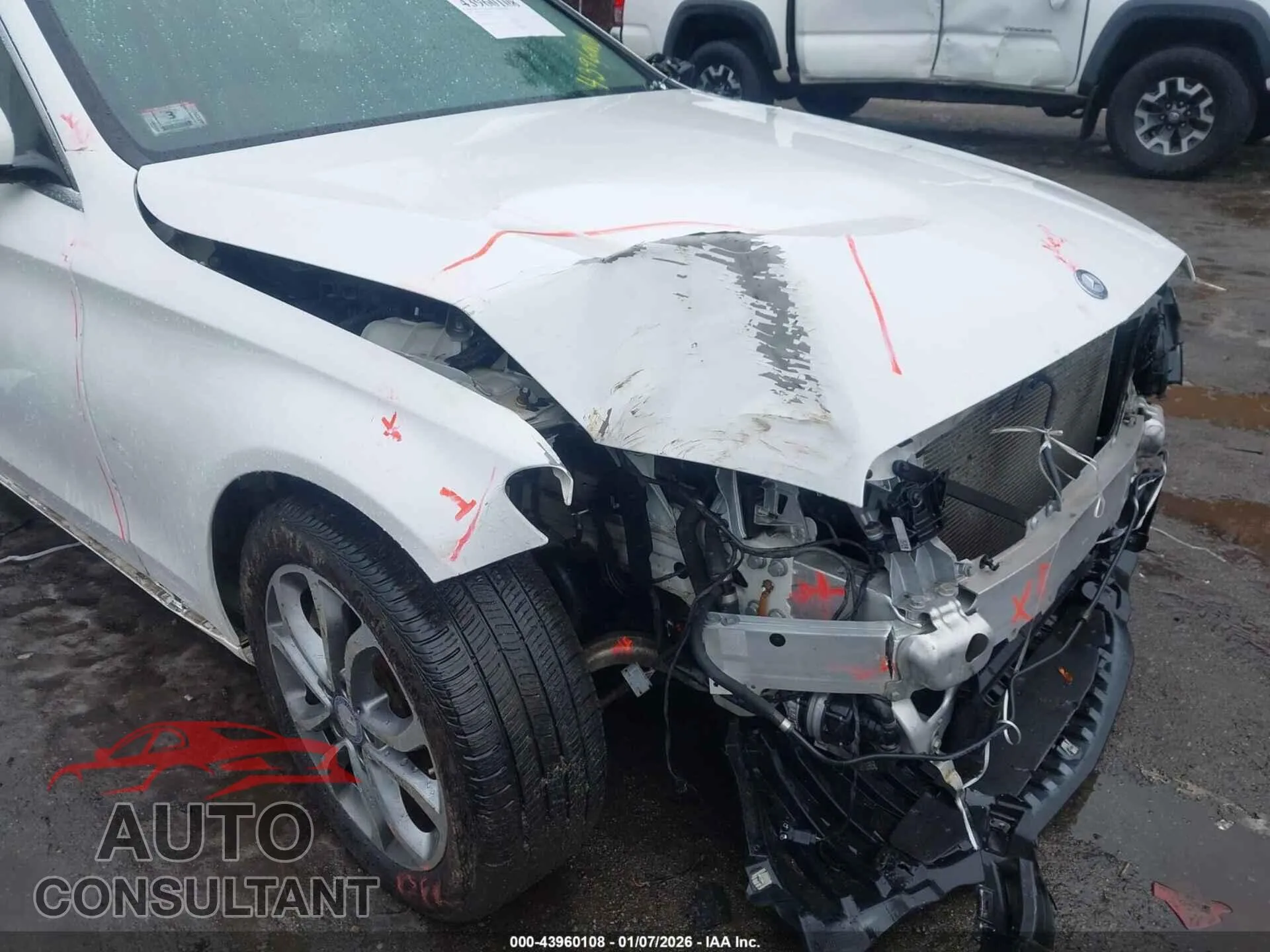 2017 MERCEDES-BENZ C 300 Damaged VIN 55SWF4KB7HU206023 – engine bay