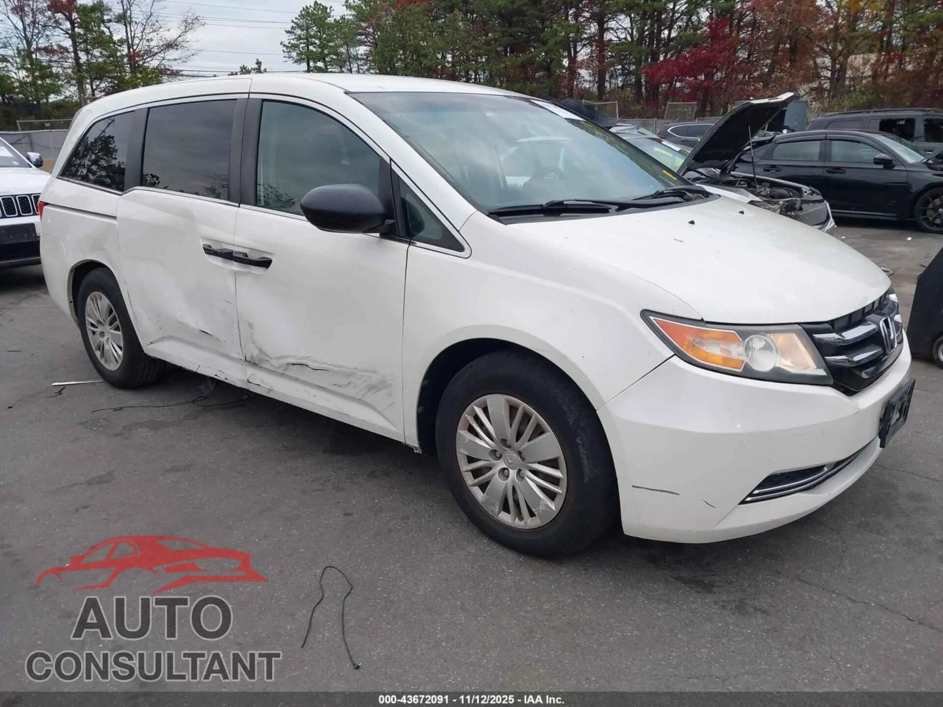 2014 HONDA ODYSSEY VIN 5FNRL5H2XEB003093