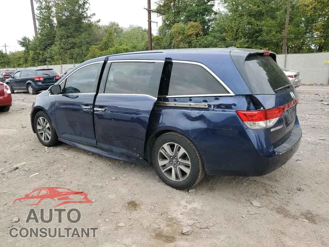 2016 HONDA ODYSSEY Damaged VIN 5FNRL5H98GB001987 – rear exterior