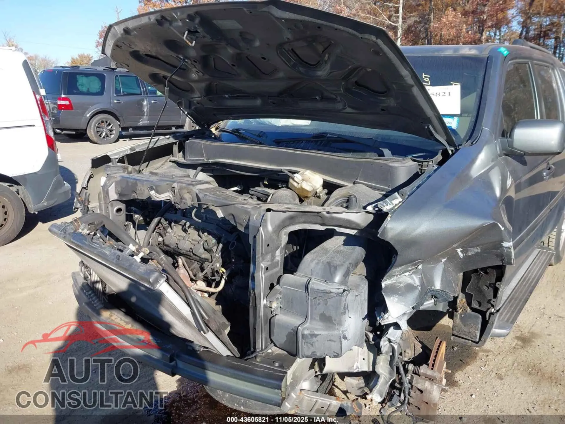 2009 HONDA PILOT Damaged VIN 5FNYF48569B000981 – engine bay
