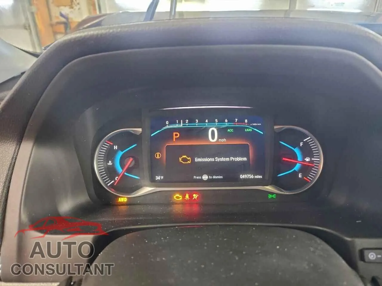 2021 HONDA PILOT Damaged VIN 5FNYF6H08MB003339 – trunk area