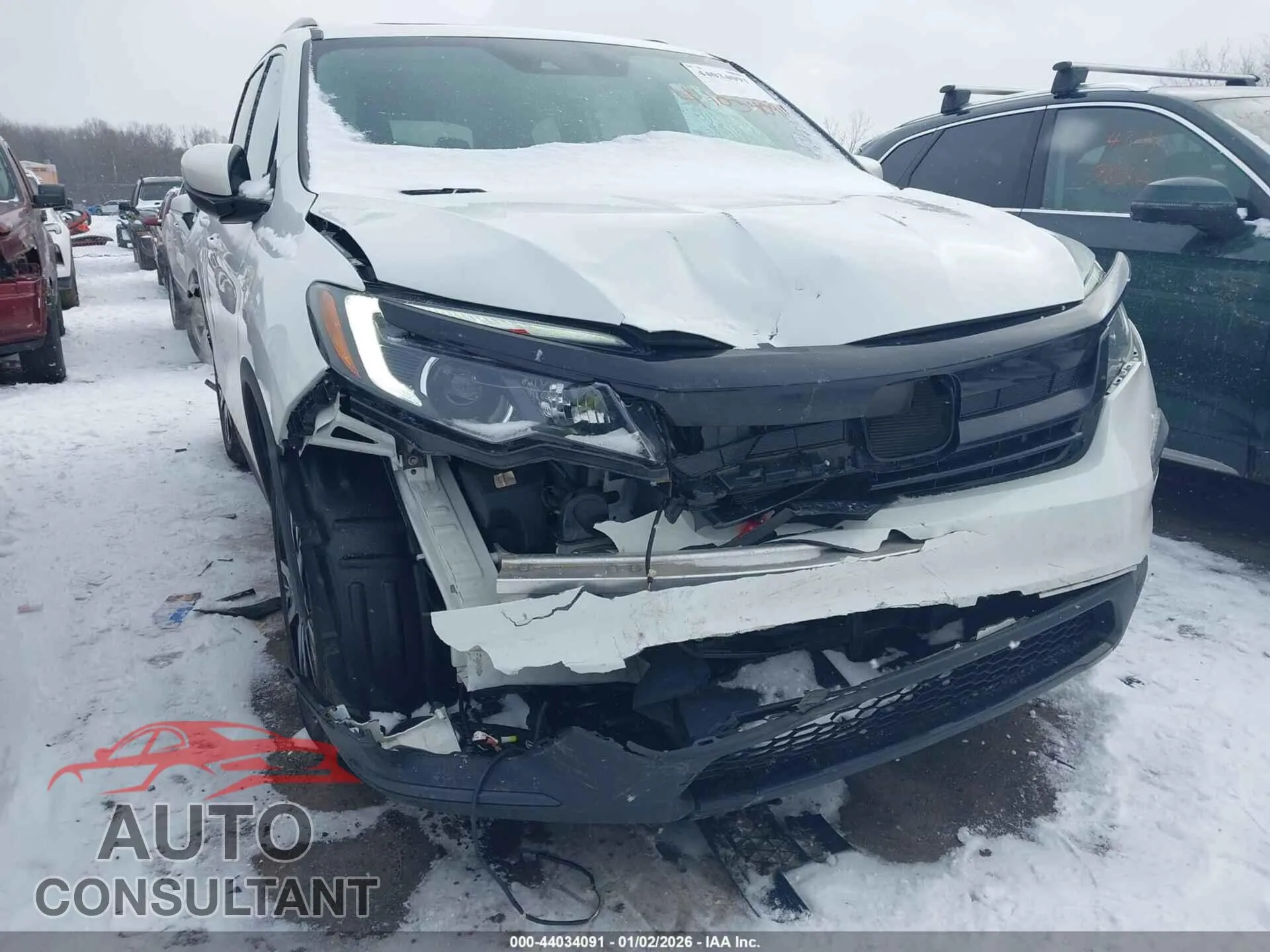 2022 HONDA PILOT Damaged VIN 5FNYF6H20NB049802 – engine bay