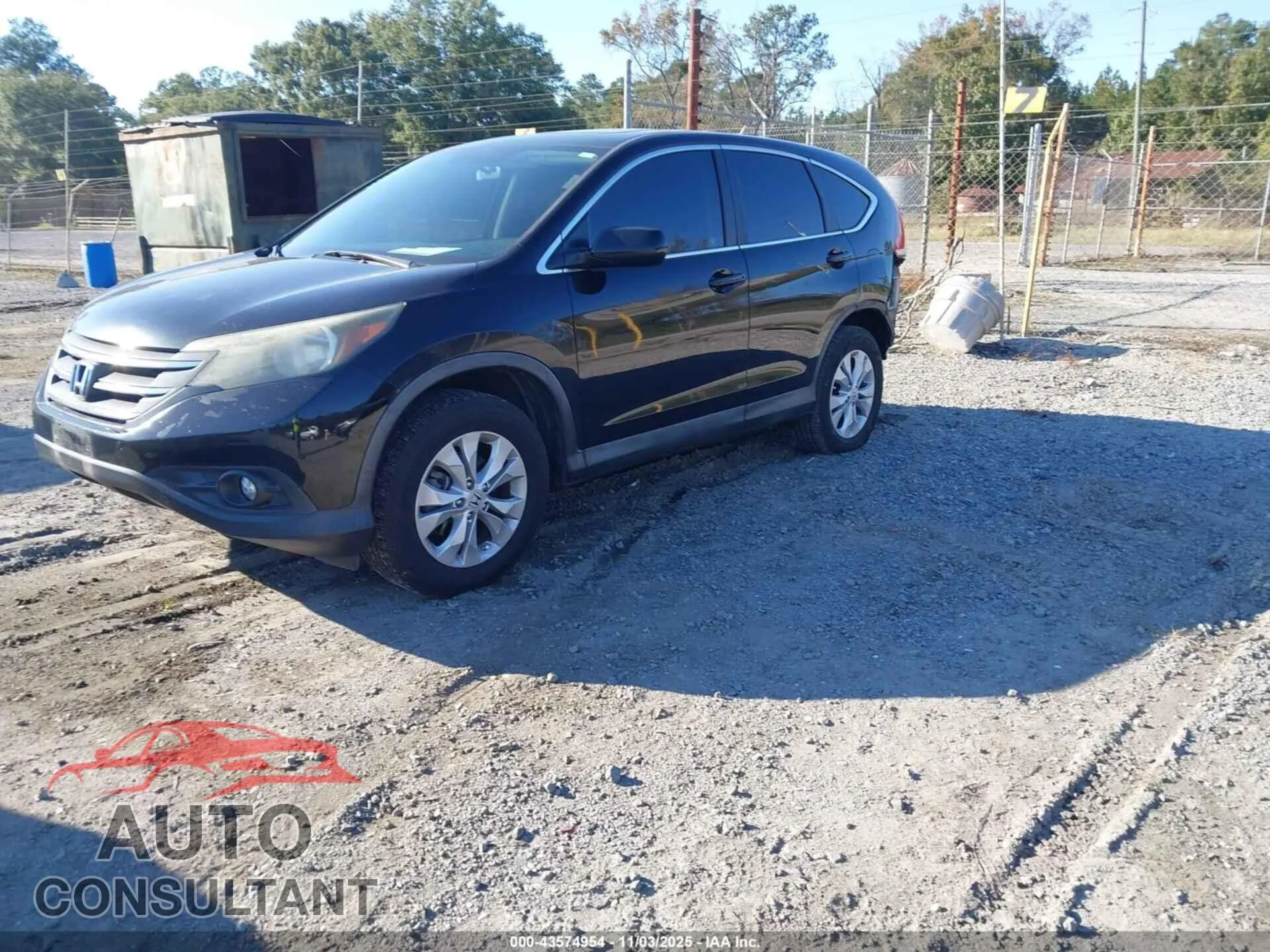 2012 HONDA CR-V Damaged VIN 5J6RM3H52CL047105 – rear exterior