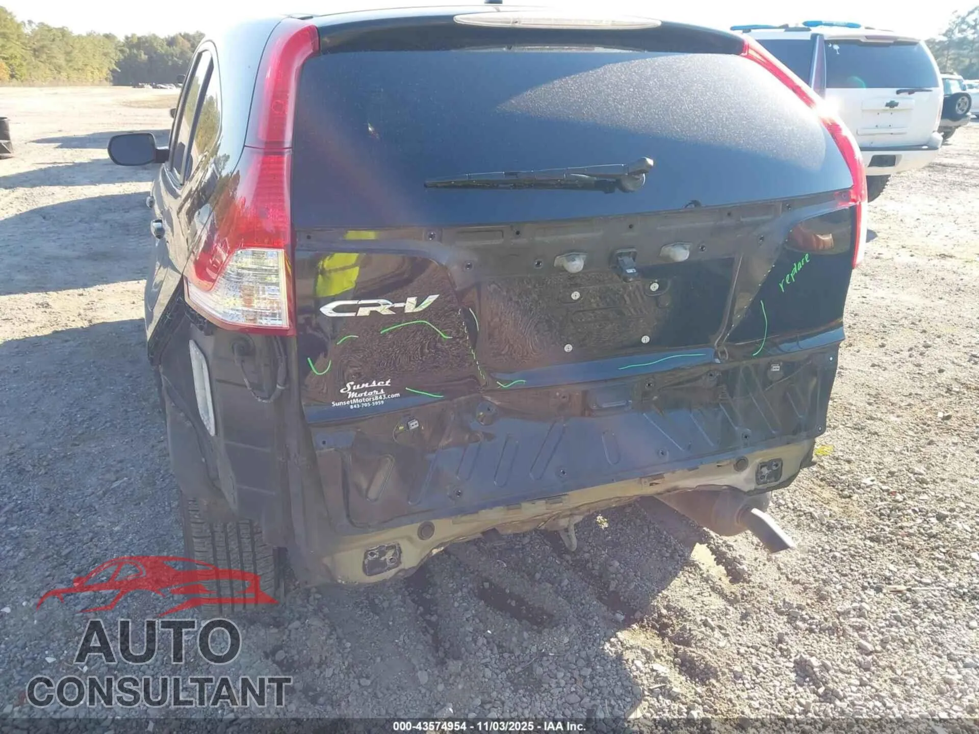 2012 HONDA CR-V Damaged VIN 5J6RM3H52CL047105 – engine bay
