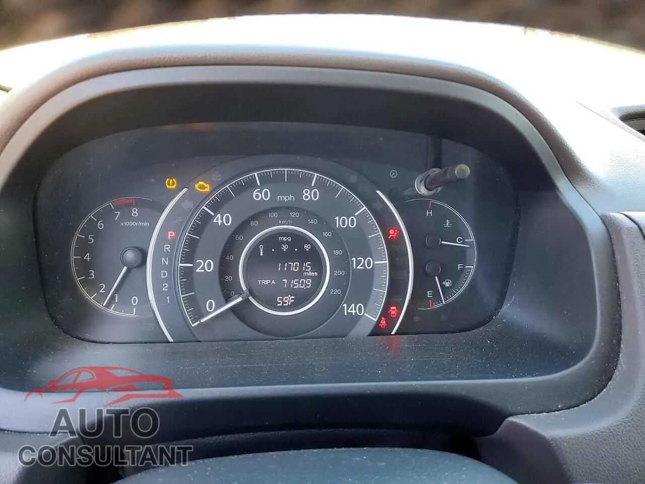 2014 HONDA CRV Damaged VIN 5J6RM3H70EL020599 – trunk area