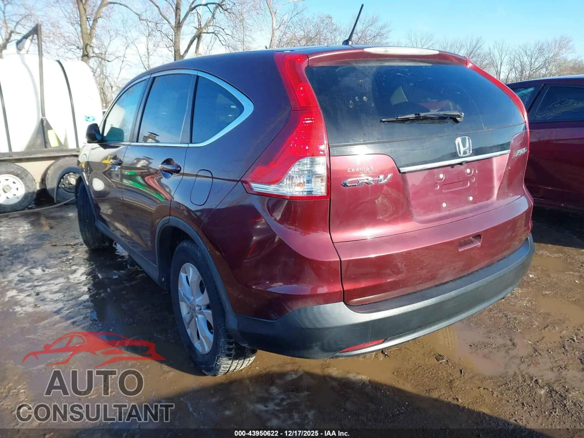 2013 HONDA CR-V Damaged VIN 5J6RM4H53DL050683 – side profile 2013 HONDA CR-V Damaged VIN 5J6RM4H53DL050683 – side profile